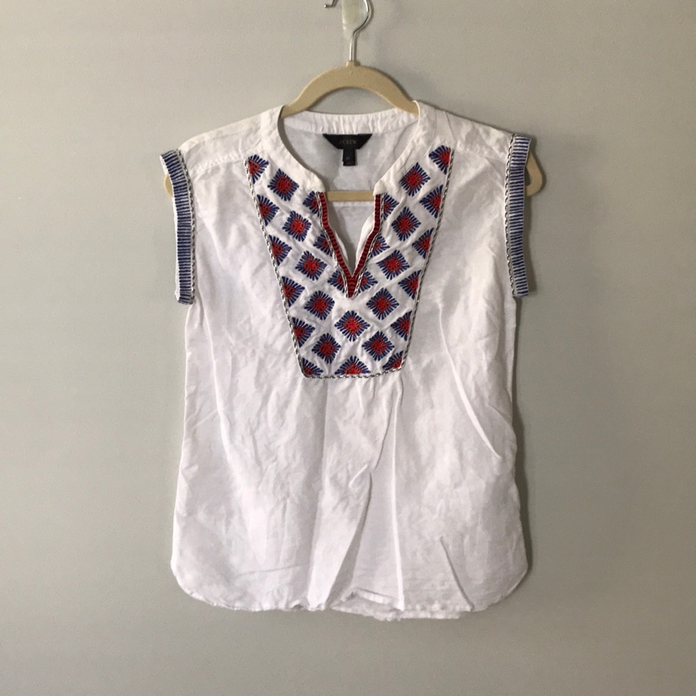 J. CREW Embroidered Blouse